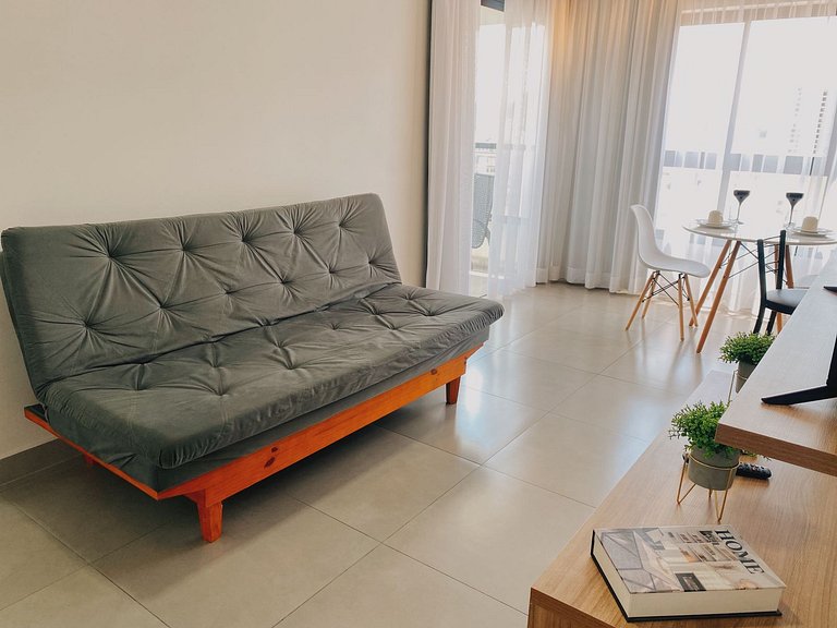 Flat com Vista+Ar-Condicionado - 500m do Parque