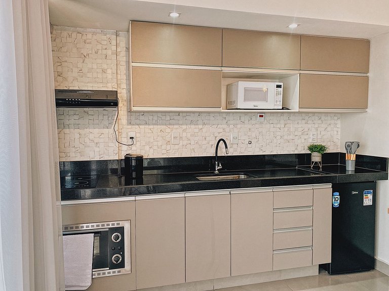 Flat com Vista+Ar-Condicionado - 500m do Parque