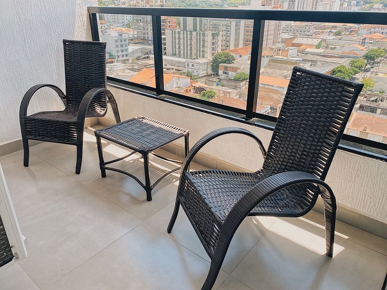 Flat com Vista+Ar-Condicionado - 500m do Parque