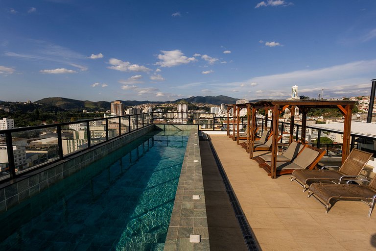 Flat com Vista+Ar-Condicionado - 500m do Parque