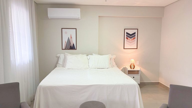 Flat - Novo e lazer completo no centro da cidade