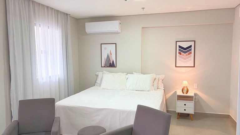 Flat - Novo e lazer completo no centro da cidade