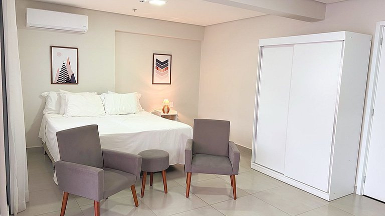 Flat - Novo e lazer completo no centro da cidade