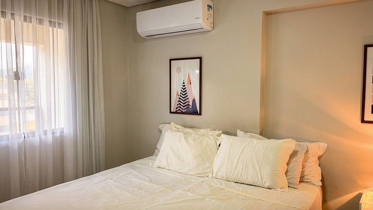 Flat - Novo e lazer completo no centro da cidade