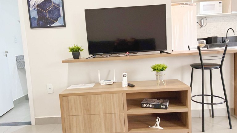 Flat - Novo e lazer completo no centro da cidade