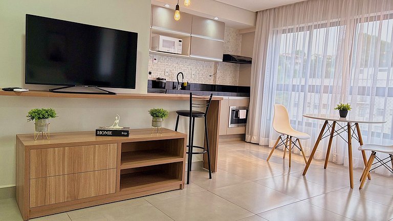 Flat - Novo e lazer completo no centro da cidade