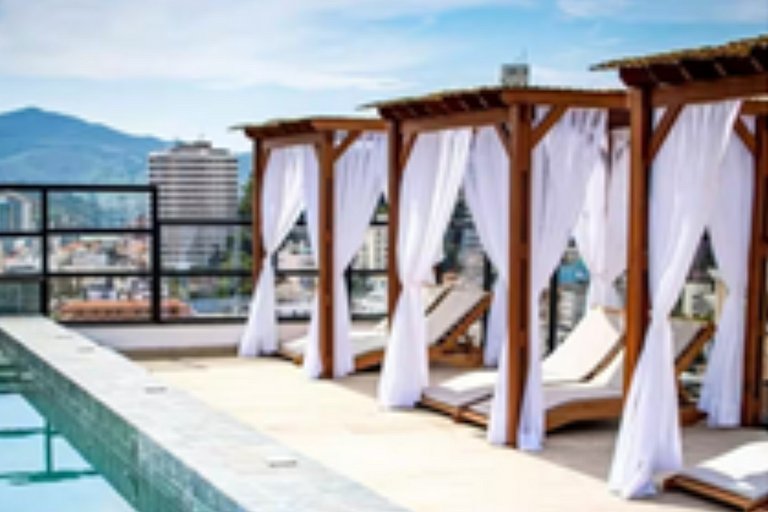 Flat - Novo e lazer completo no centro da cidade