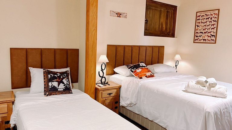 Experiência em celeiro com cavalos à porta