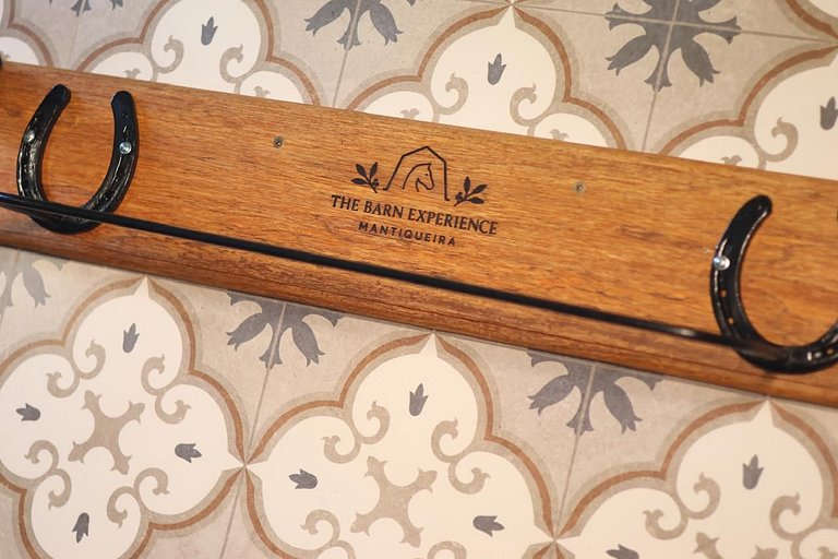 Experiência em celeiro com cavalos à porta