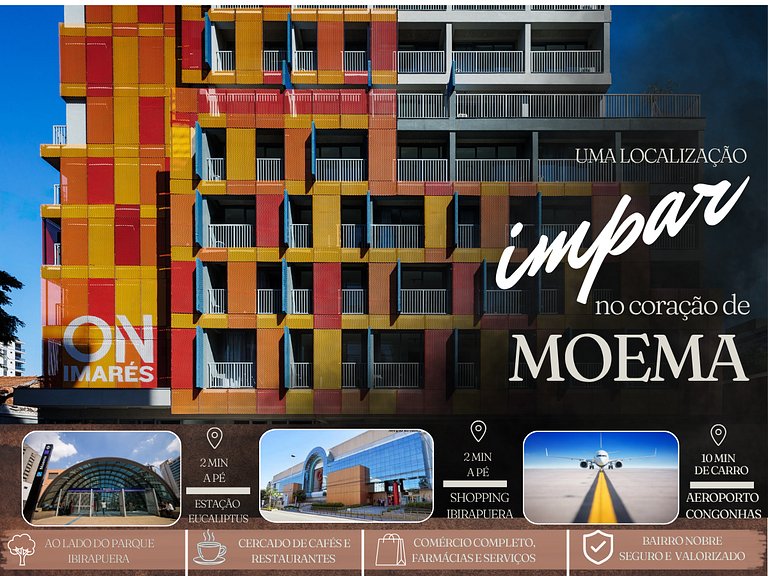 Moema perto do Shopping Ibirapuera e Congonhas